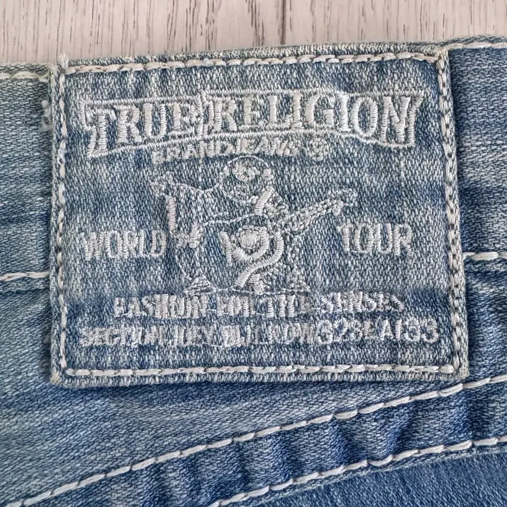 Vintage Y2K Made in USA True Religion Joey Distressed Bootcut Low Rise Jeans 32